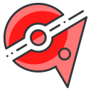 game, go, moltres, play, pokemon svg vector icon