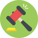 auction, gavel, hammer, law svg vector icon