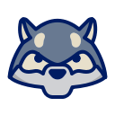 character, cute, fierce, inkcontober, wolf svg vector icon
