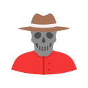 ghost rider, skeleton, skull, villain svg vector icon