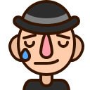 cry, emoji, man, melancholy, nostalgia, sad, tear svg vector icon