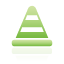 cone, green, traffic icon