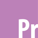 adobe, premiere, square svg vector icon