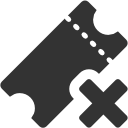 delete,ticket icon