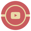 media, social, vintage, youtube svg vector icon