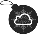 ball, christmas, cloud, icloud svg vector icon