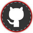 git, hub, media, online, social svg vector icon