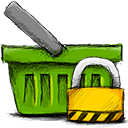 basket, locked icon