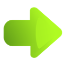 arrow, green, right icon