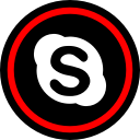 media, online, skype, social svg vector icon