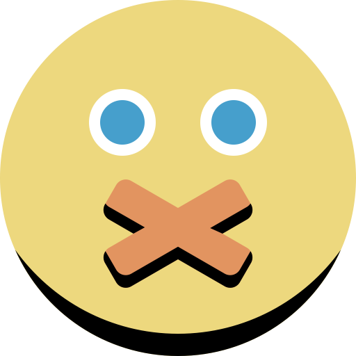 Speechless svg vector icon