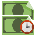 bill,clock icon