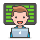 2, man, technologist svg vector icon