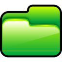 folder, green, open icon