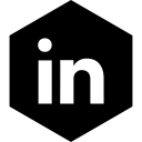 hexagon, linkedin, media, social svg vector icon
