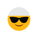 emoji, face, islam, muslim, smilling face, sunglasses svg vector icon