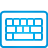 basic, blue, keyboard icon