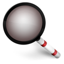 red, search icon
