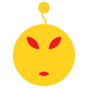 alien, app, cartoon, emotion, gestures, monster, scared svg vector icon