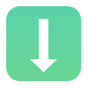 arrow, down icon