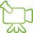 basic, camcorder, green icon
