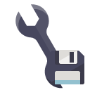technical,wrench,diskette icon