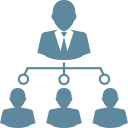 business, hierarchy, leadership, management, organization, structure, team svg vector icon