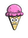 cartoon, cone, cream, emoji, ice svg vector icon
