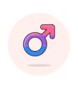 bisexual, male, sign svg vector icon