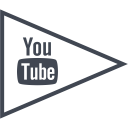 flag, media, social, youtube svg vector icon