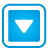 basic, blue, down, toggle icon