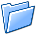 open,folder,blue icon