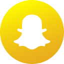 circle, colored, gradient, media, snapchat, social, social media svg vector icon