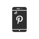 iphone, phone, pinterest, pinterest logo svg vector icon