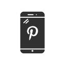 mobile, phone, pinterest, pinterest logo svg vector icon