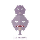 kanto, pokemon, veneno, weezing svg vector icon