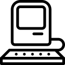 computer, macintosh, vintage svg vector icon