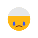 cap, crying face, emoji, face, islam, muslim svg vector icon
