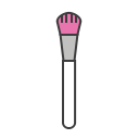 beauty, brush, colors, cosmetics, handle, makeup svg vector icon