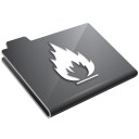 flame,grey icon