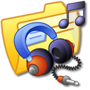 folder,yellow,music icon