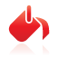 bucket, paint, red icon