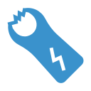 crime, electrical, police, shock, taser svg vector icon