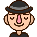 emoji, emot, happy, man, pleased, satisfied, smiley svg vector icon