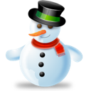 christmas, snowman, winter icon