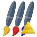 brush,pyramid icon