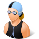female, swimmer icon