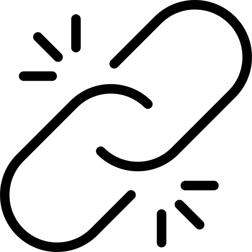 Broken Link svg vector icon