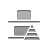distribute,vertica,bottom,pyramid icon