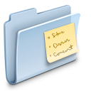 folder,badged,note icon